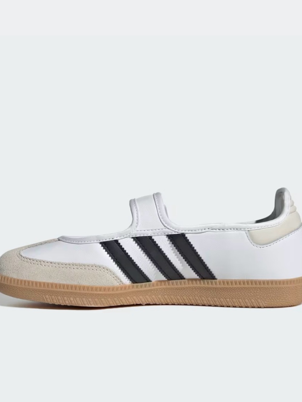 Adidas Women Samba Jane Shoes Sneaker in White, Black & Tan - Picture 5 of 7